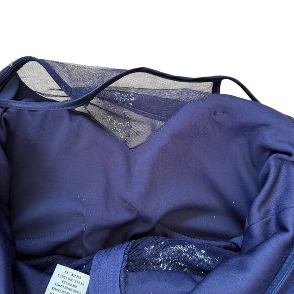 Social Code navy and silver sparkle halter illusion dress lined size 0 - Picture 11 of 15
